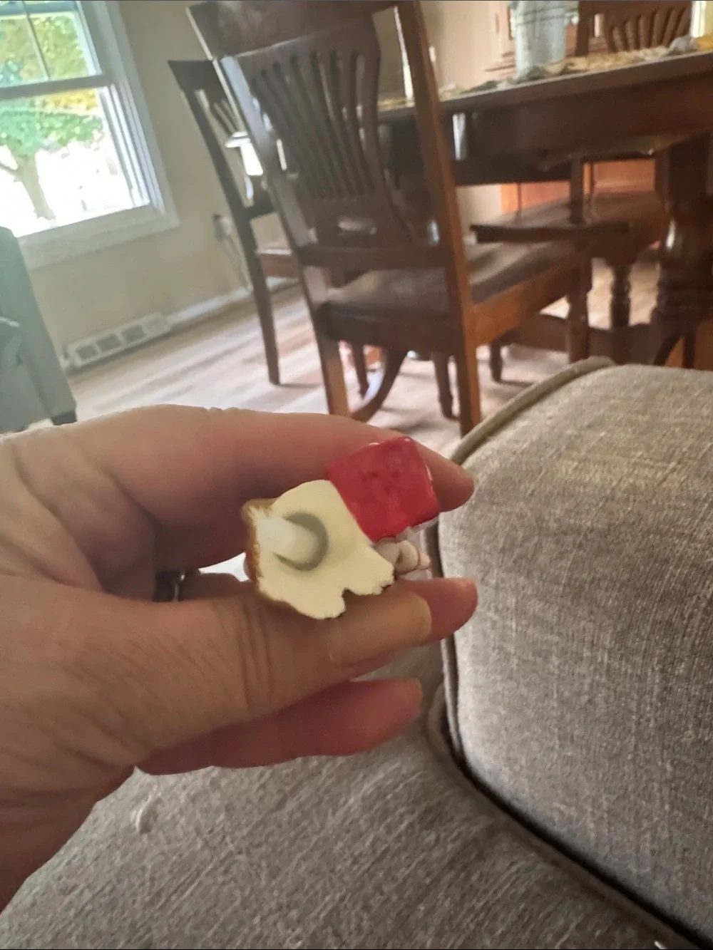 Nora Fleming Brown and Red Ceramic Reindeer Ornament